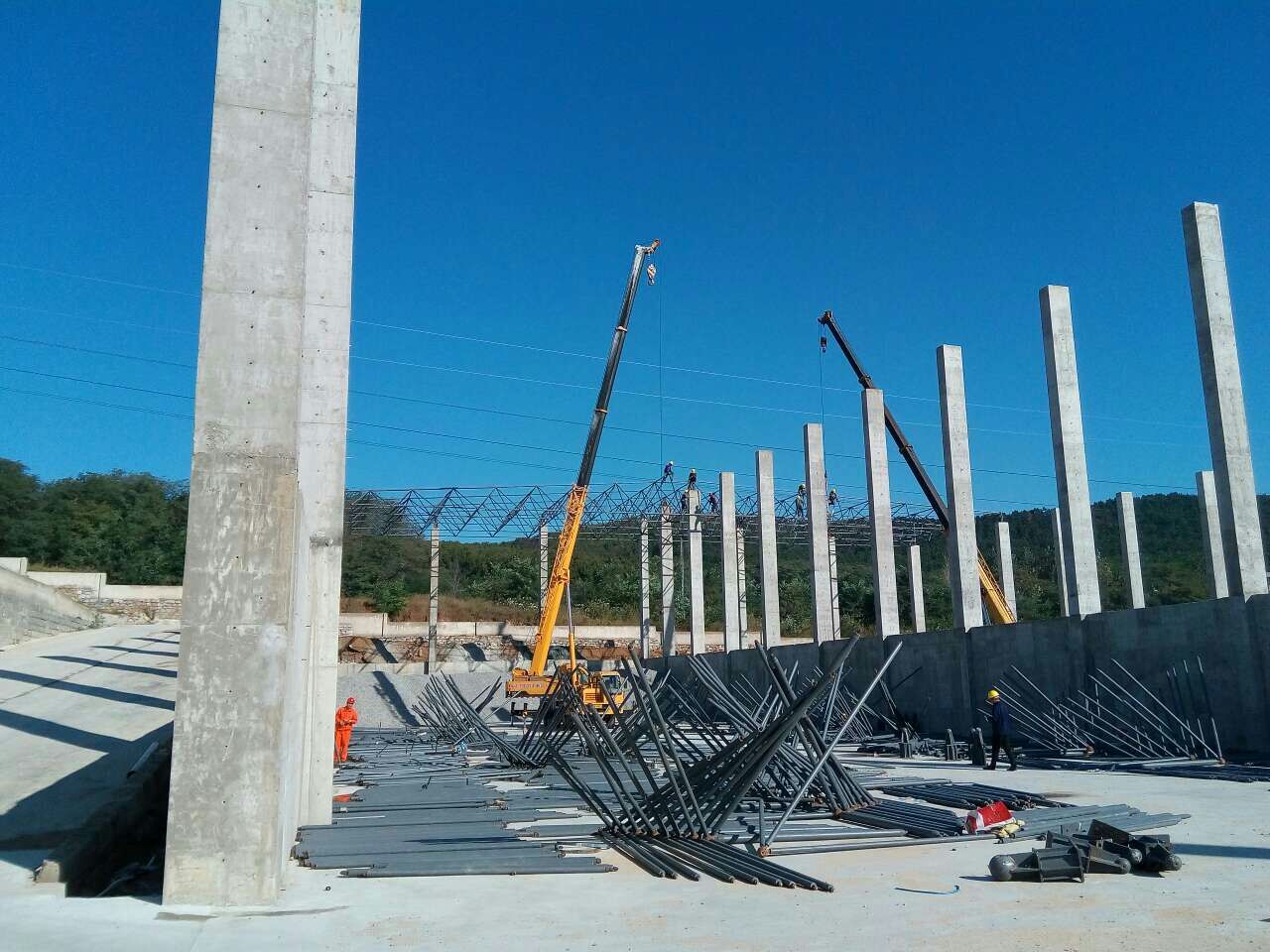 兴义威海搅拌站网架